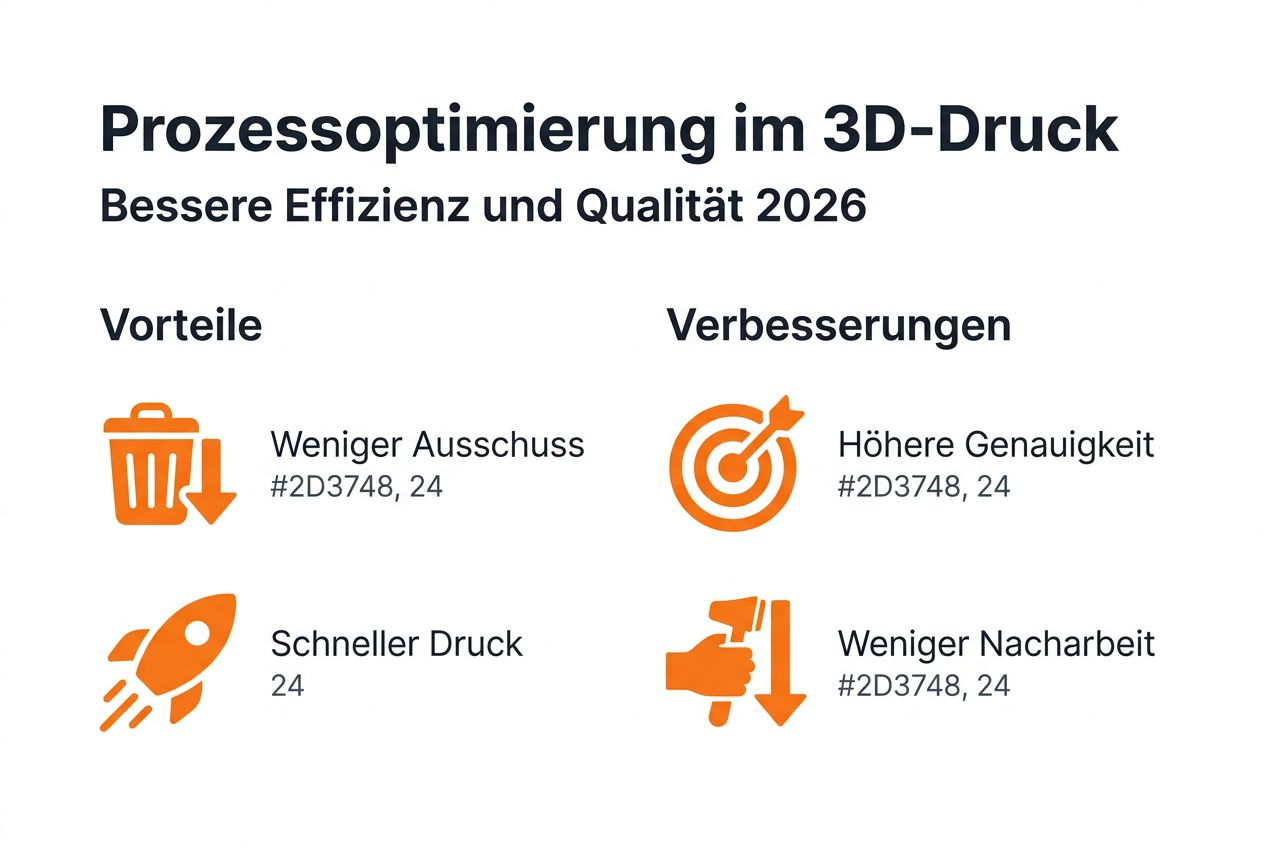Infografik: Wie 3D-Druck die Prozessoptimierung vorantreibt – Ihre Vorteile auf einen Blick