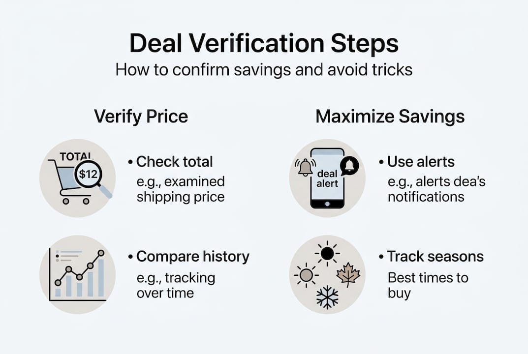 Infographic showing deal verification steps