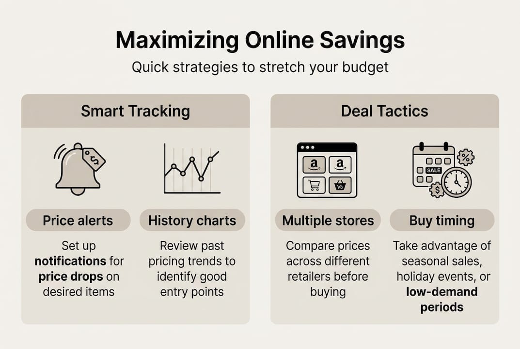 Infographic for maximizing online savings strategies