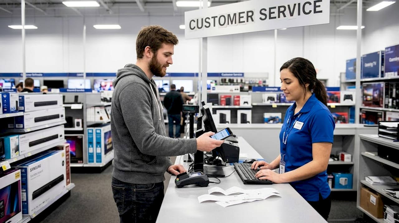 Customer requests price match at service counter