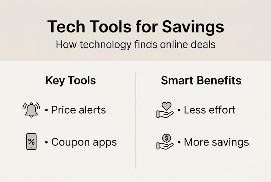 Infographic showing key tech tools and benefits