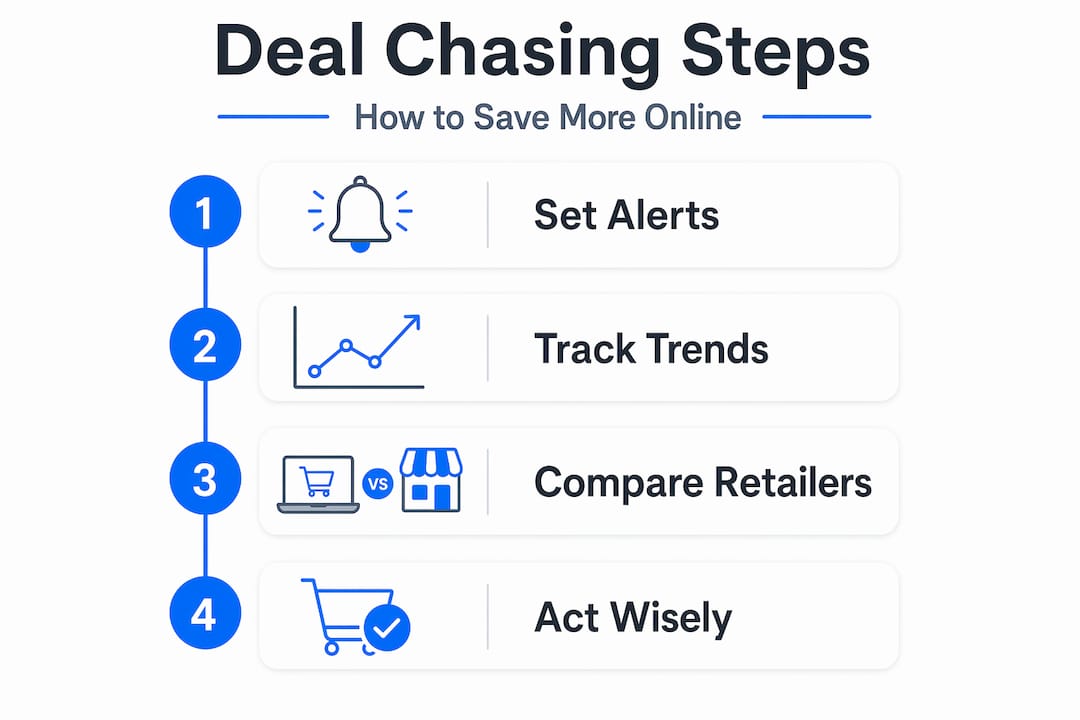 Infographic showing steps for smarter deal chasing