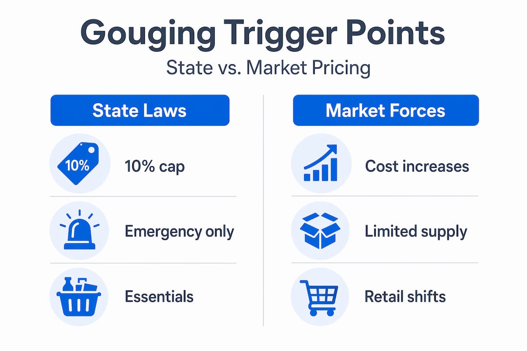 Infographic comparing state laws with market pricing