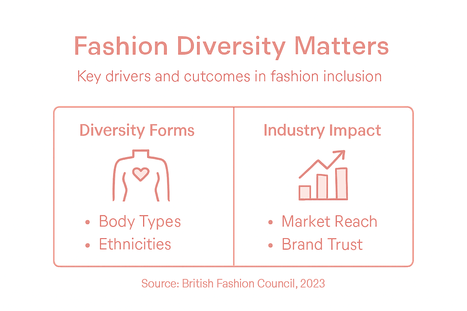 Infographic on diversity impact in fashion industry