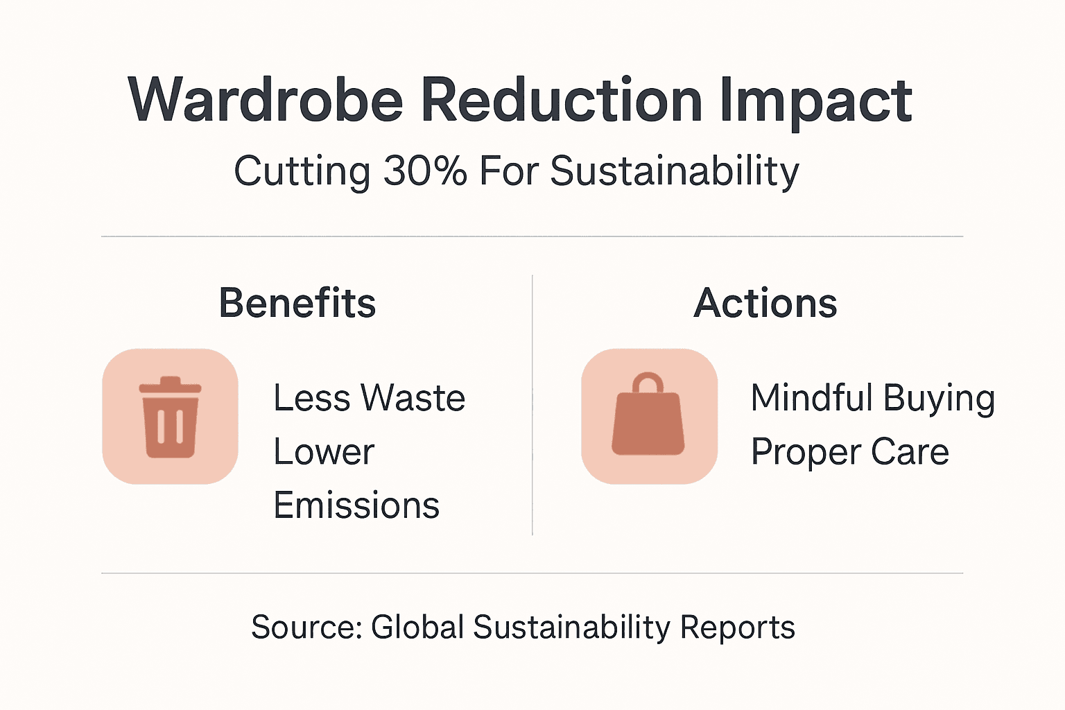 Infographic on wardrobe reduction benefits