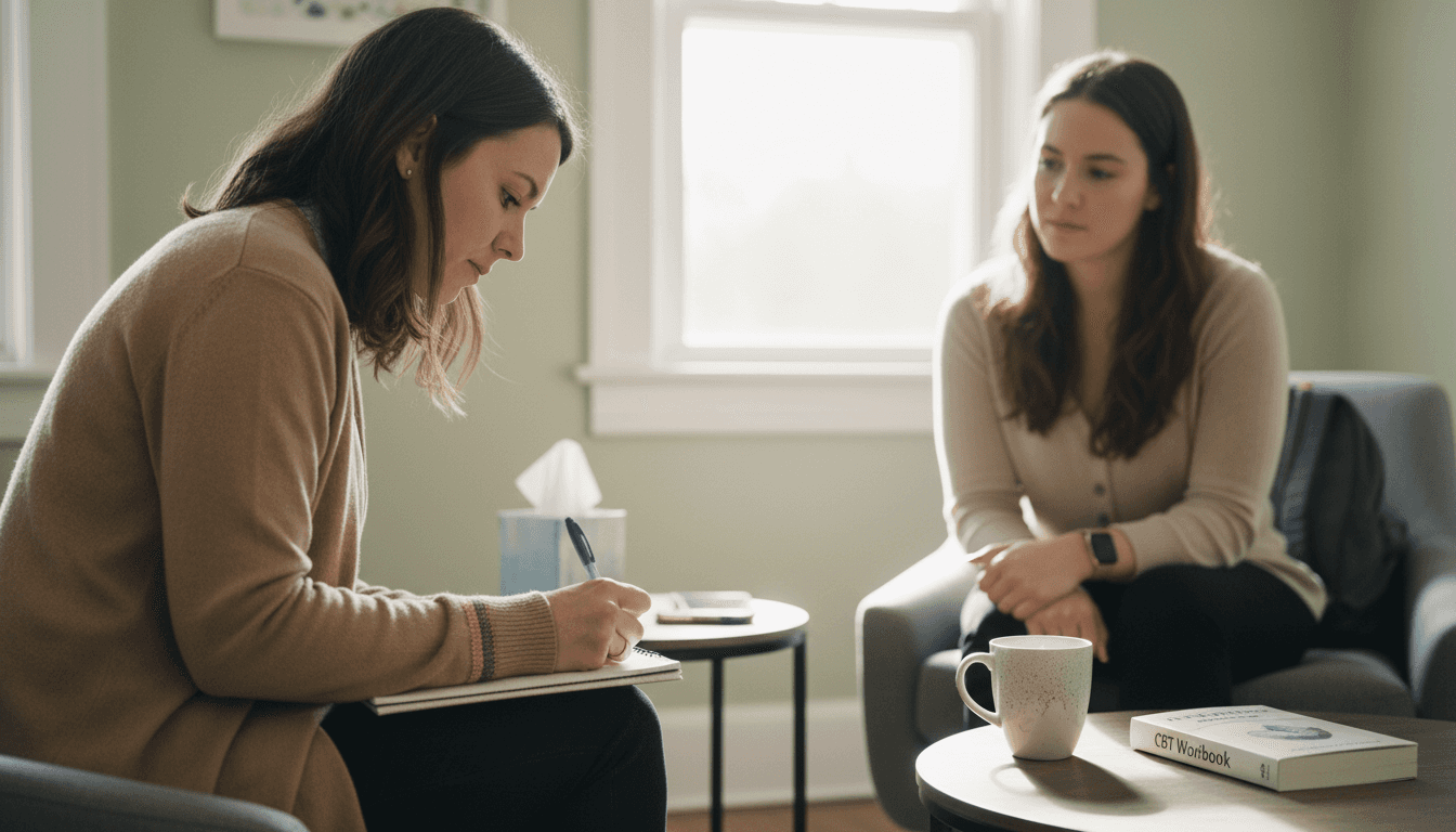 Therapist and client during CBT session