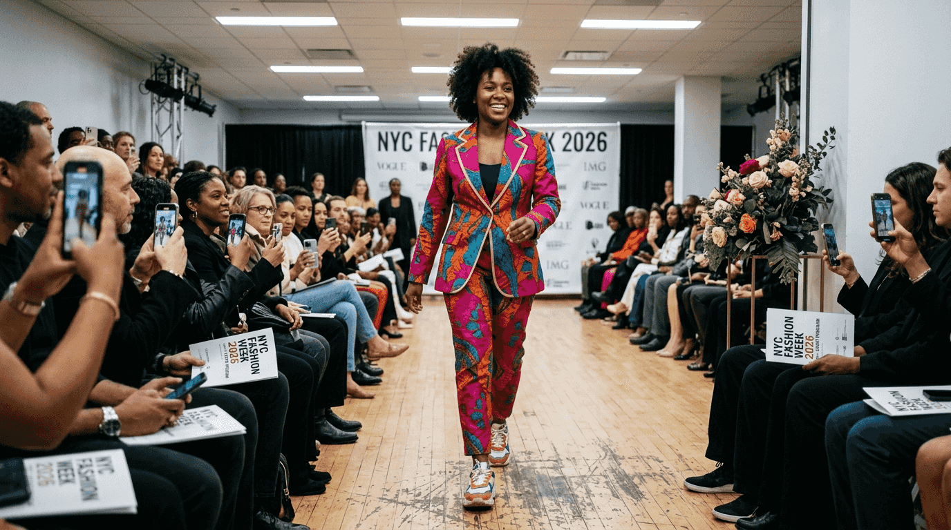 Role of fashion weeks in shaping style and empowerment 2026 Empowered woman walking fashion week runway