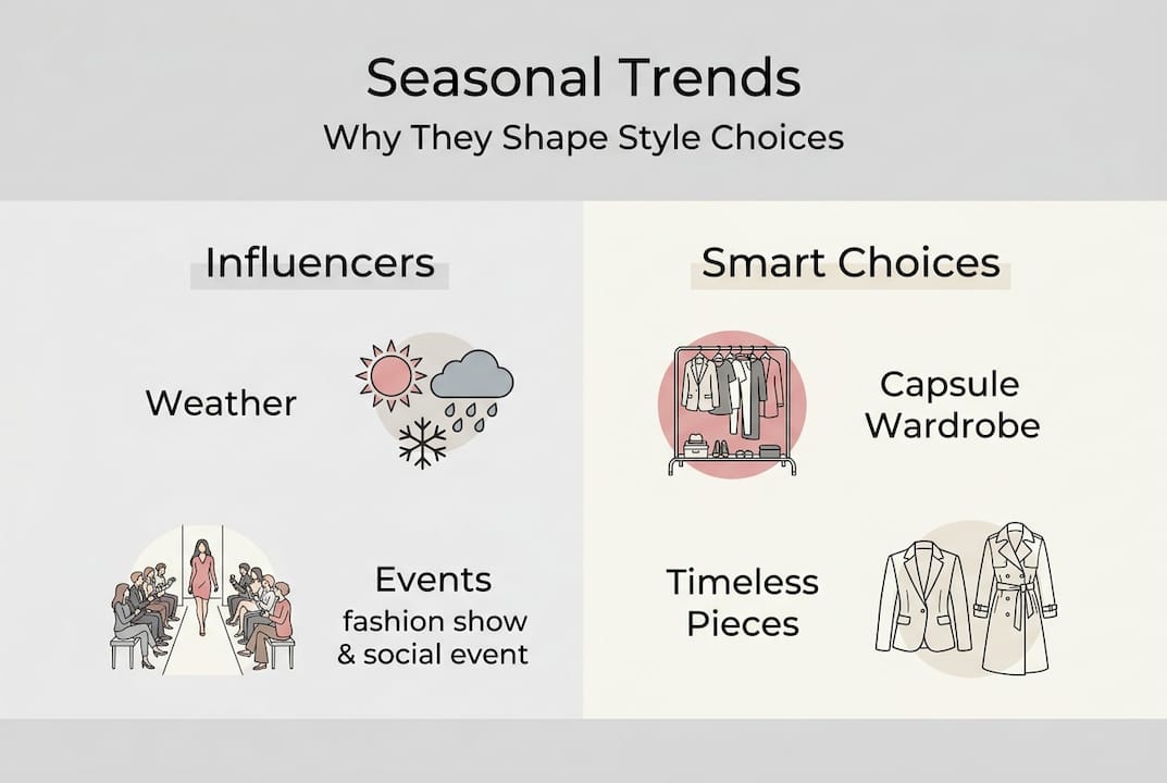 Infographic shows seasonal trend influences and choices