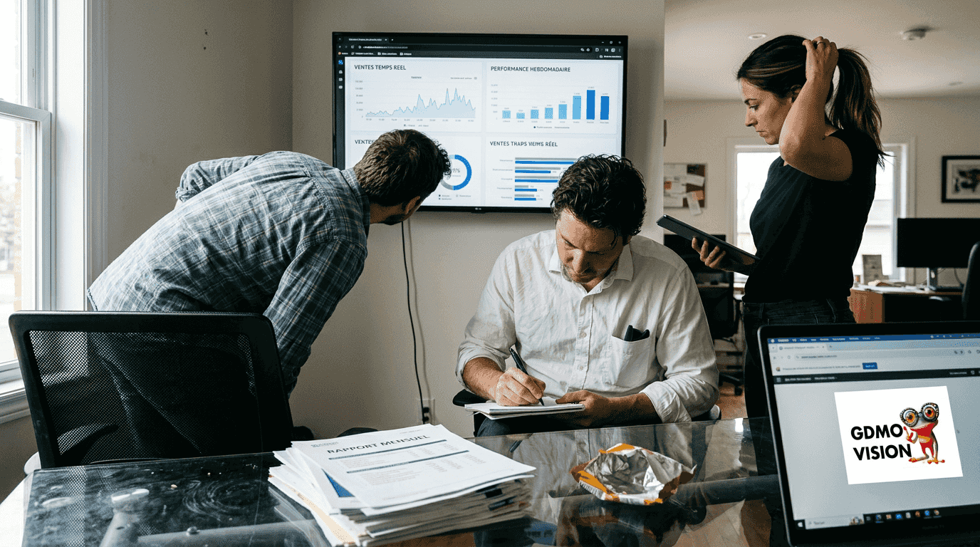 L’équipe suit en direct les indicateurs clés depuis l’open space.