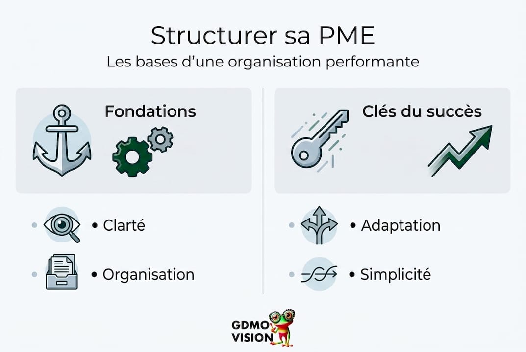 Infographie : organisation d’une PME – les éléments essentiels à retenir