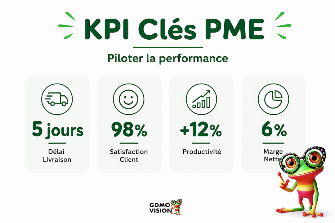 Visuel présentant les quatre indicateurs de performance essentiels pour les petites et moyennes entreprises