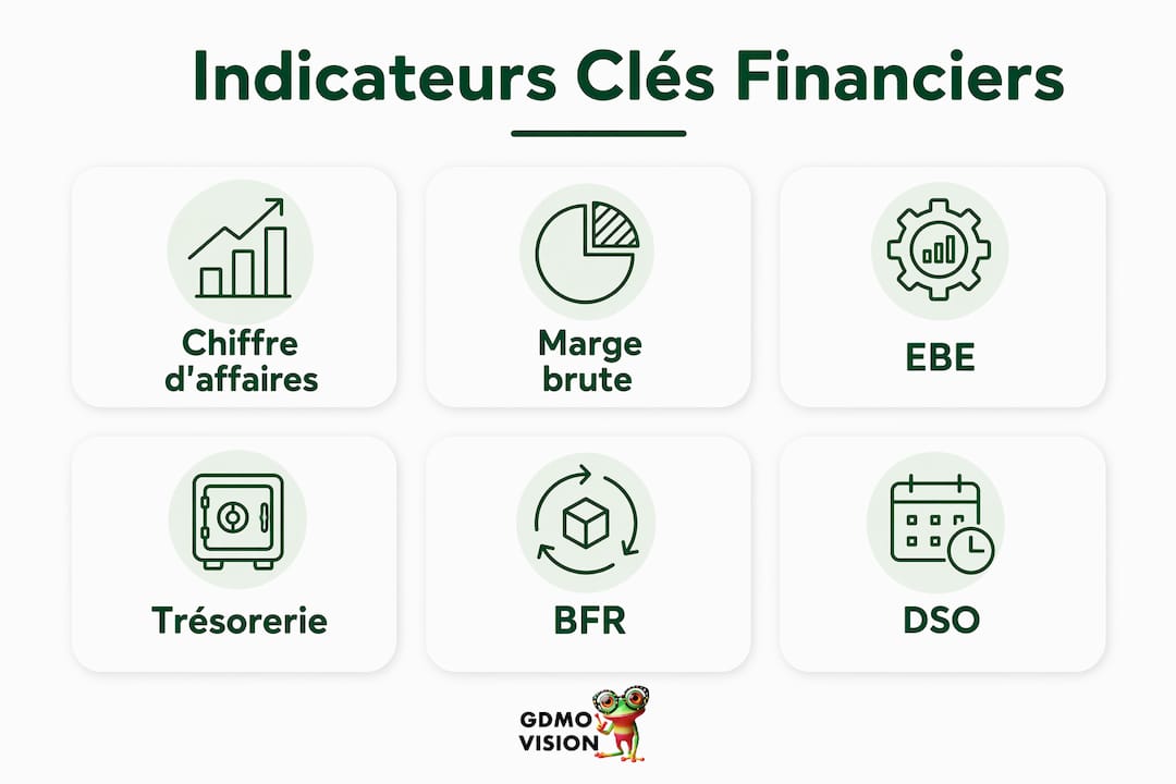 Découvrez en un coup d’œil les principaux indicateurs financiers à suivre pour assurer la bonne gestion de votre petite entreprise.