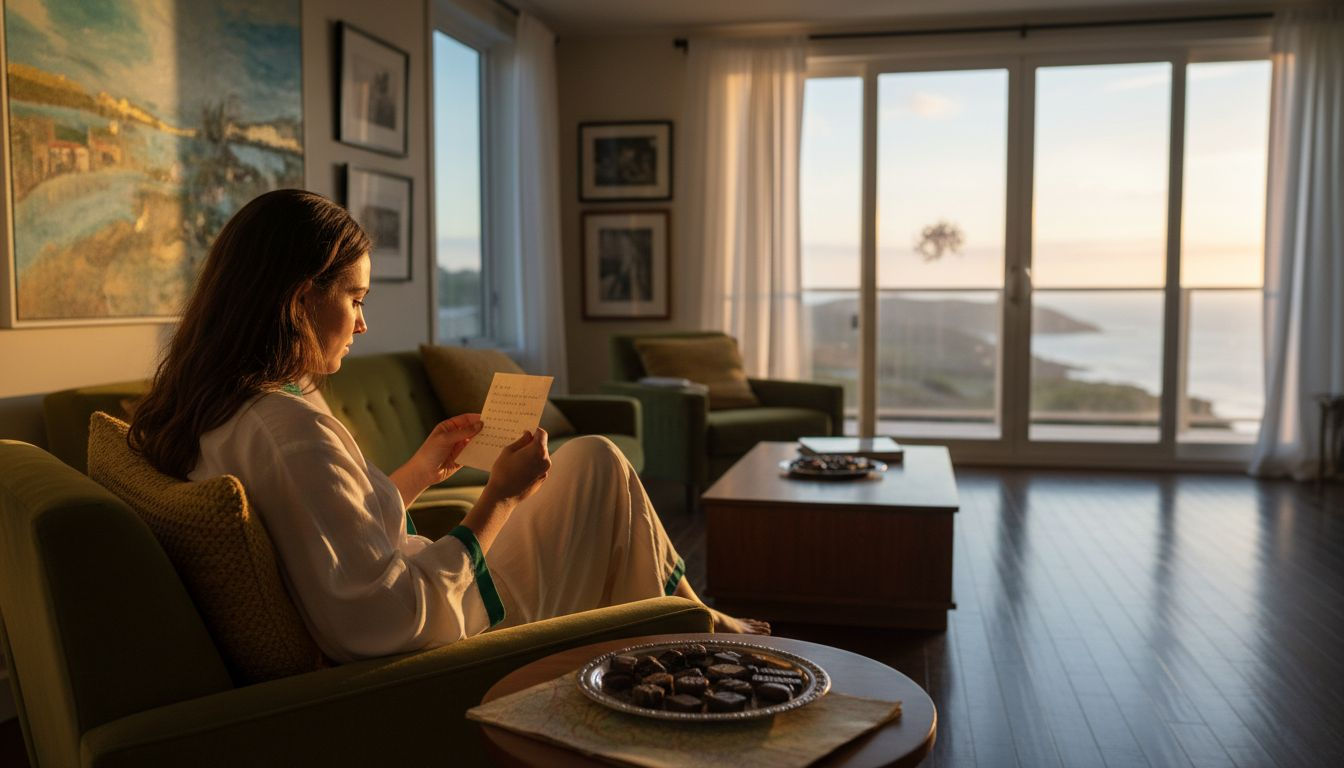 Guest enjoying unique luxury rental experience