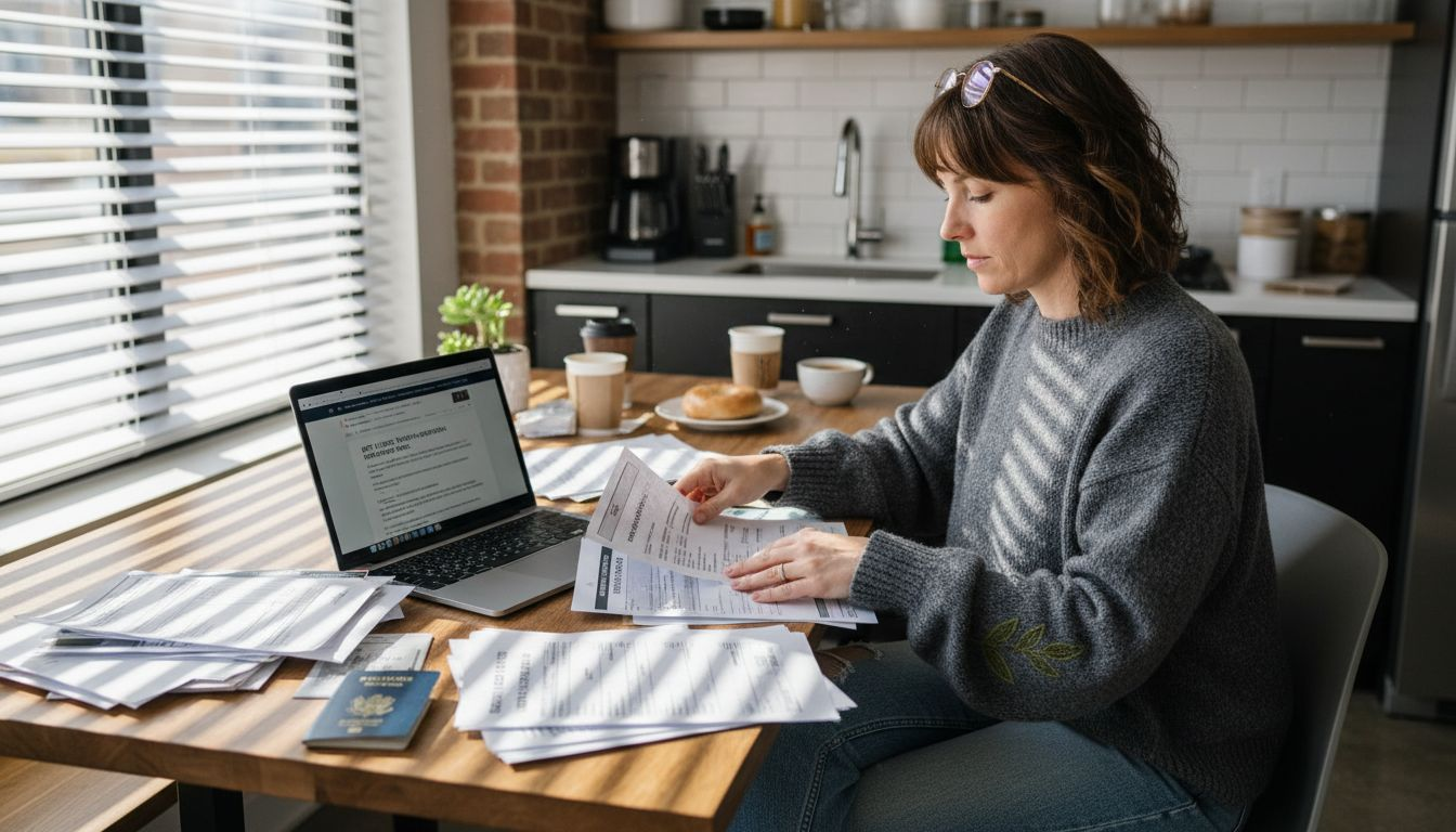 Resident organizing rental compliance paperwork