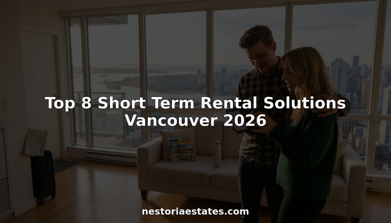 Couple planning Vancouver short term rental in condo
