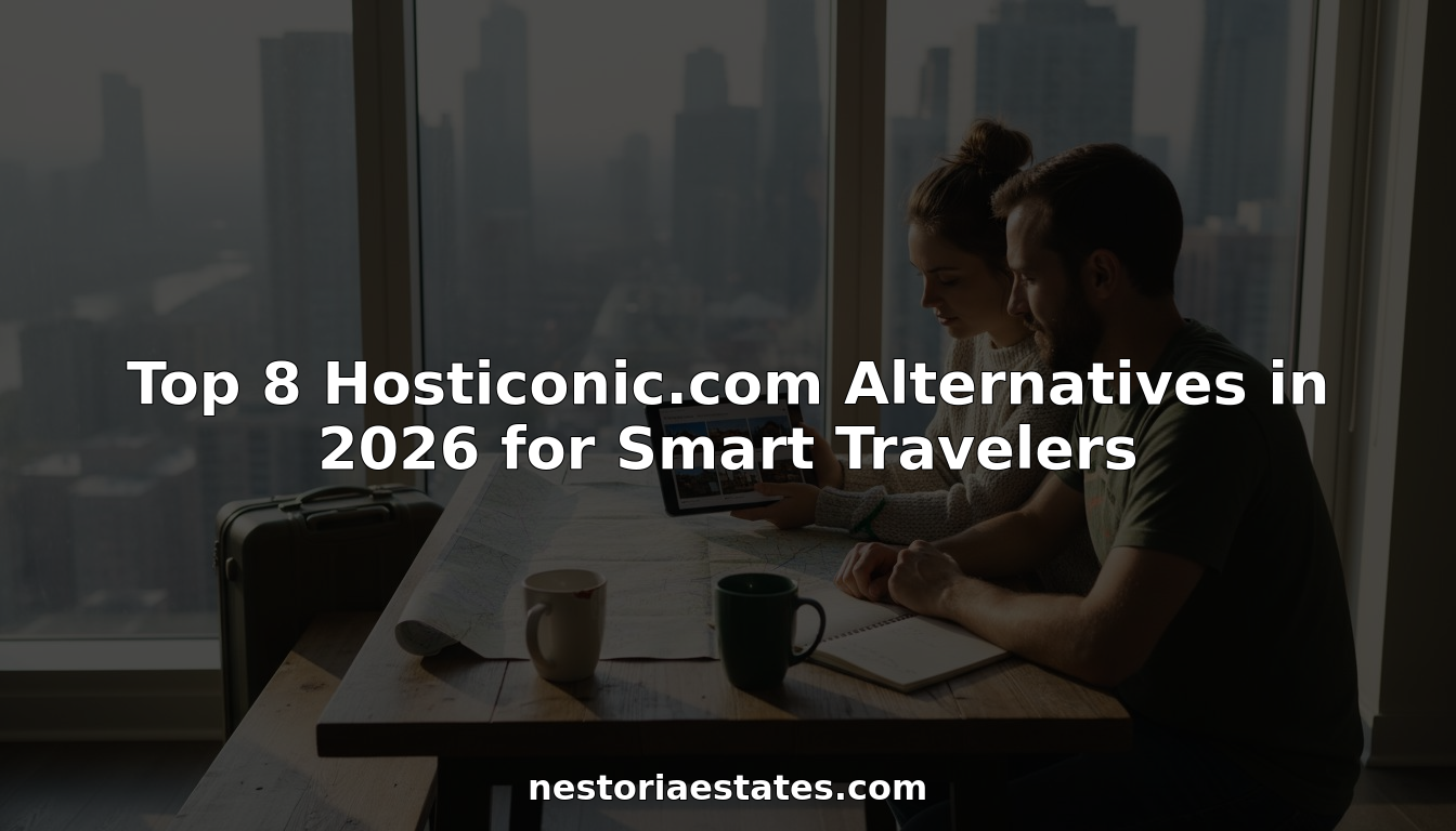 Couple planning vacation rentals at kitchen table