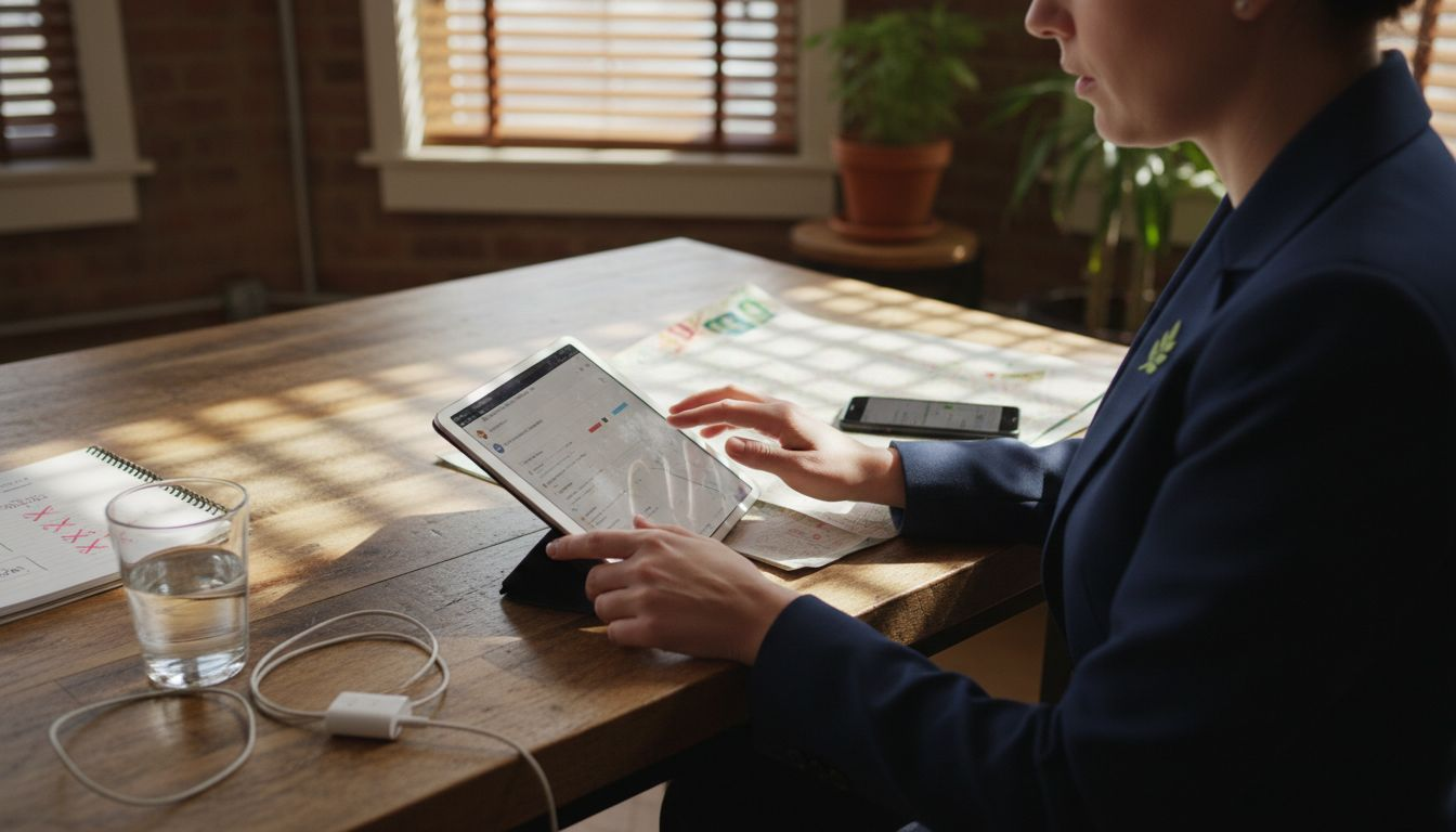 Concierge organizes guest services on digital tablet