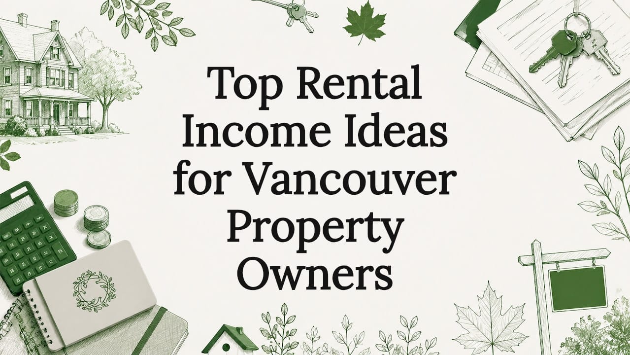 Decorative housing and rental elements illustration