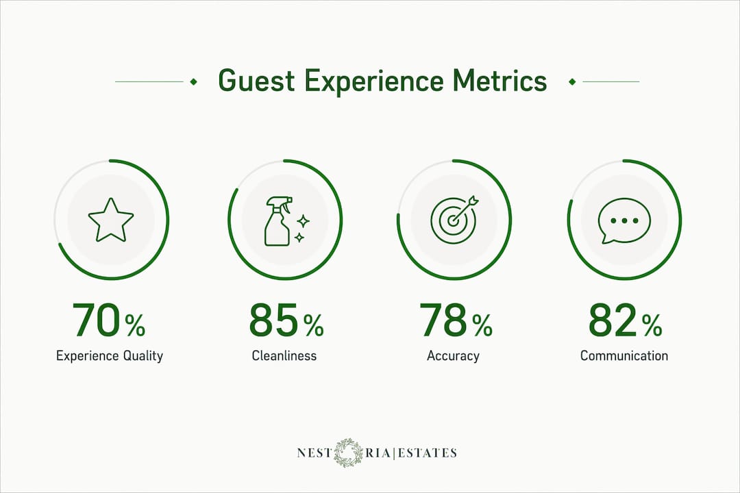 Infographic showing key guest experience metrics