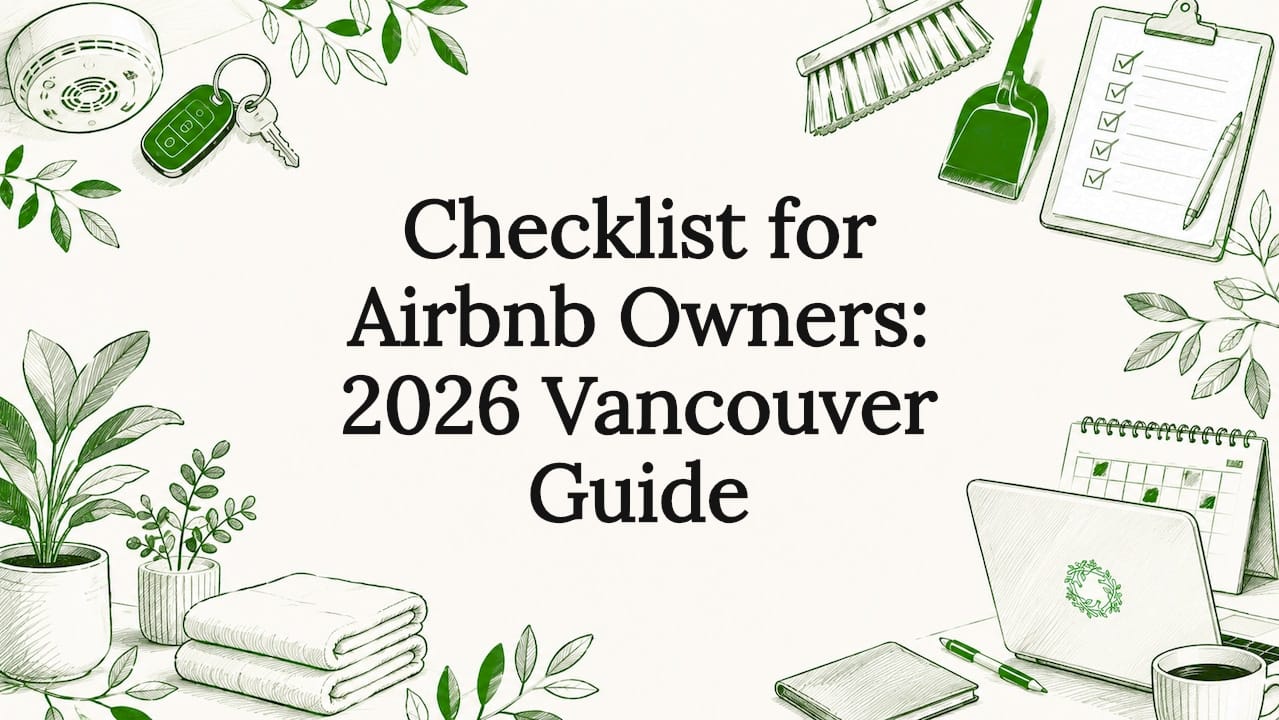 Decorative illustrated title card with property icons
