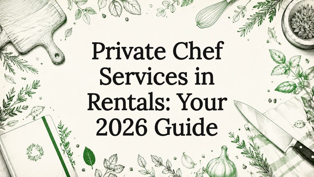 Decorative culinary title card illustration