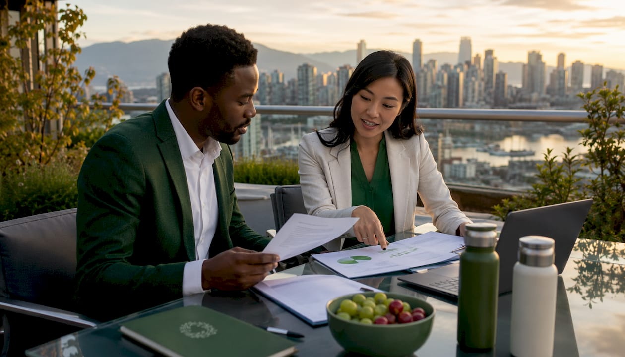 Partners reviewing rental pricing data