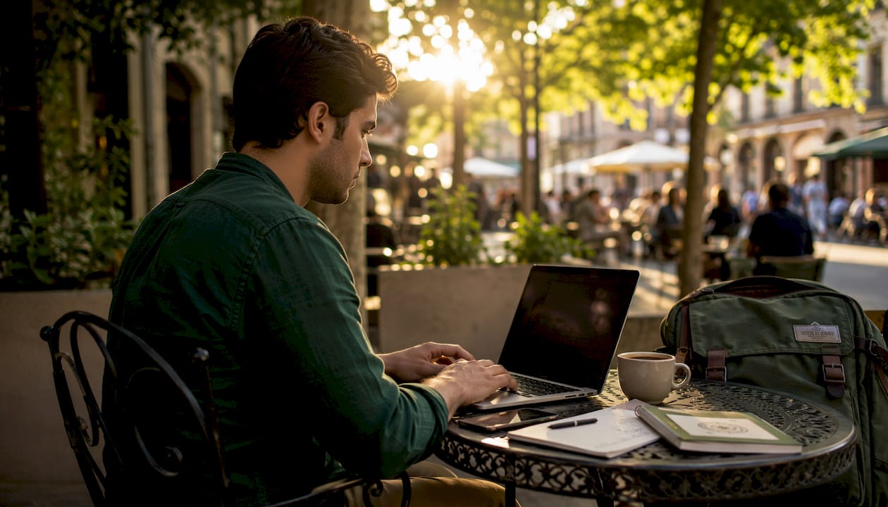 Host managing vacation rental calendars on laptop and devices