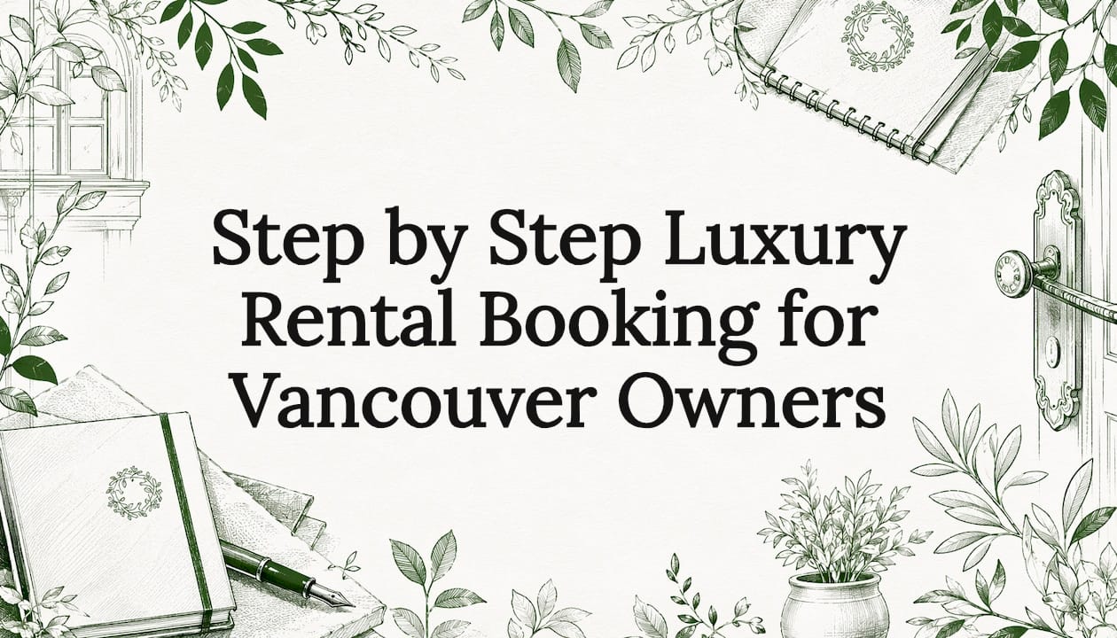 Decorative title card for luxury rental booking article