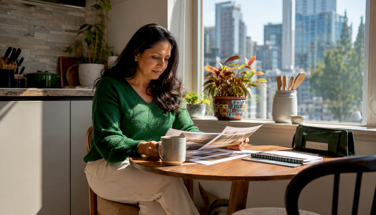 Rental host planning experience packages at desk