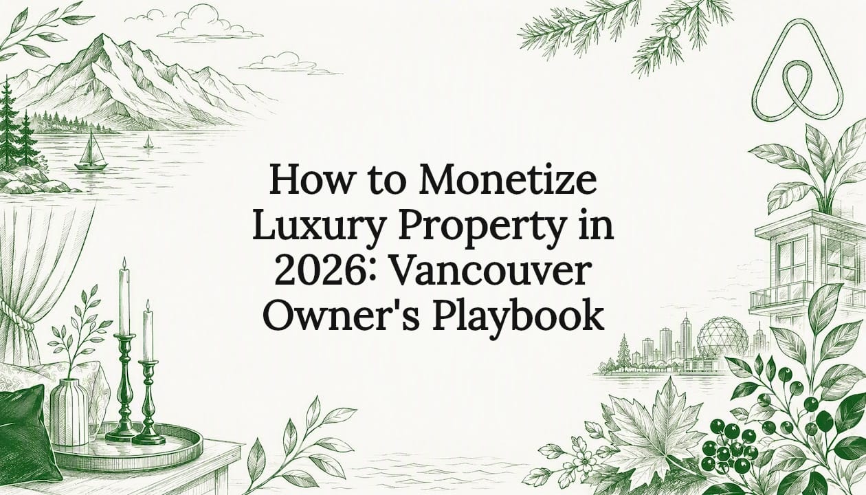 Decorative title card illustration for luxury property monetization article