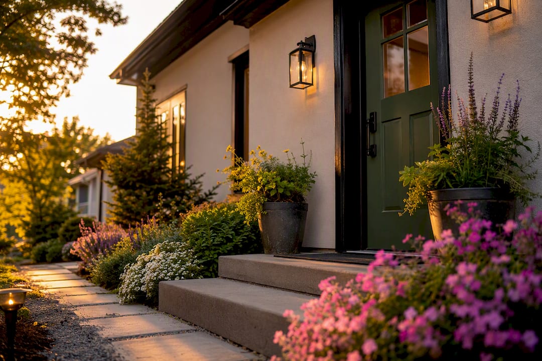 Rental property showing updated front entry