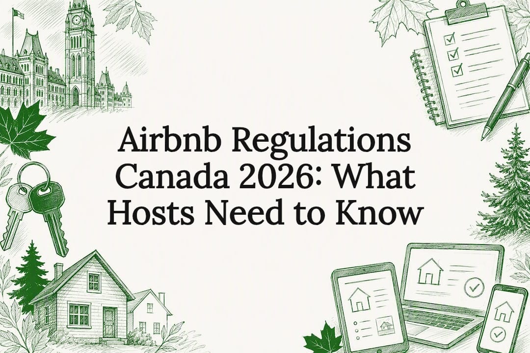Decorative title card illustration for Airbnb regulations article