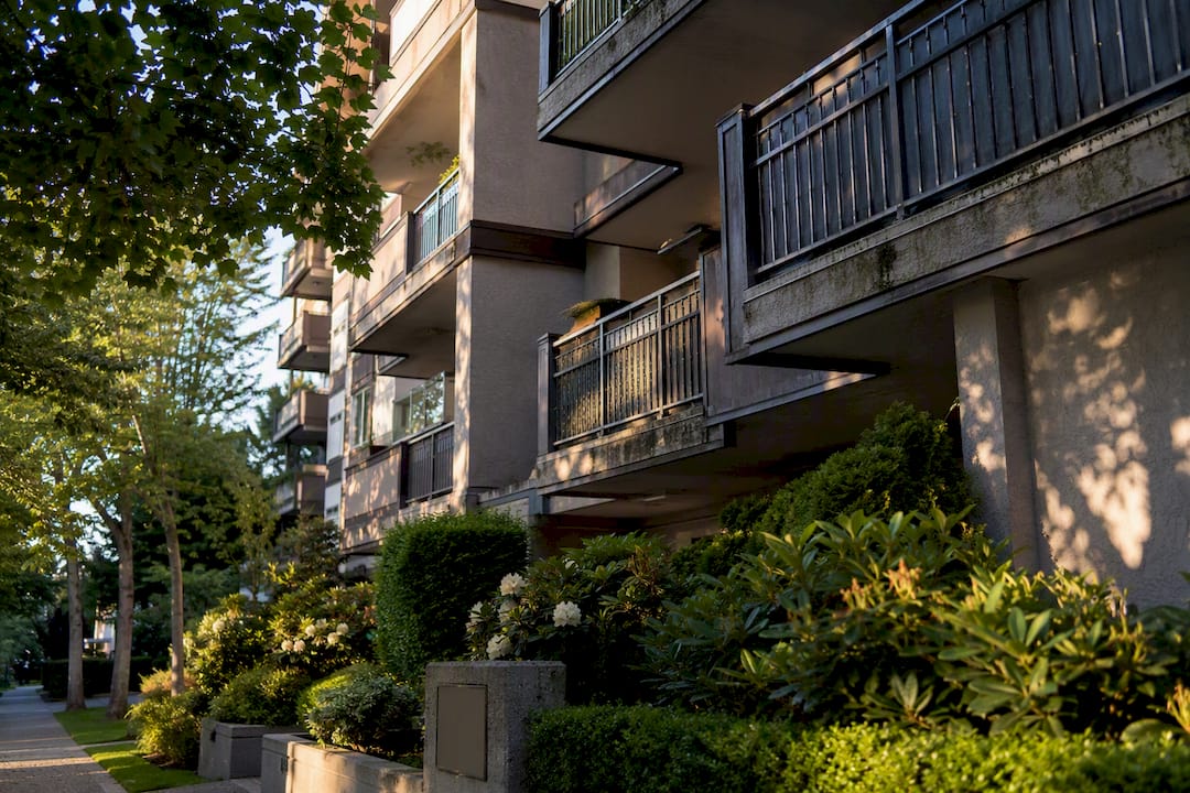 Vancouver condo exterior highlighting strata features
