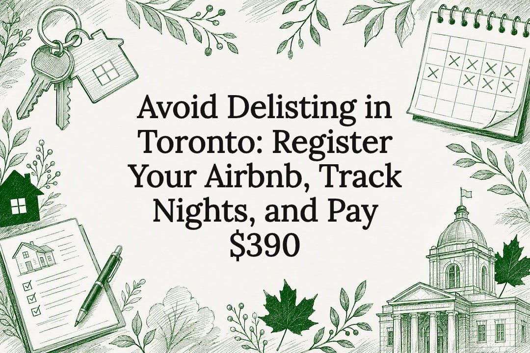 Decorative title card illustration for rental compliance