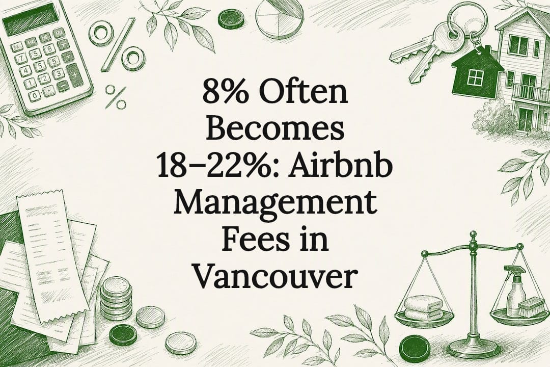 Decorative Airbnb fee title card