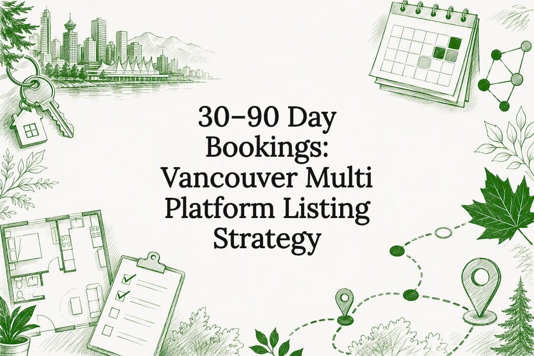 Decorative multi-platform listing title card