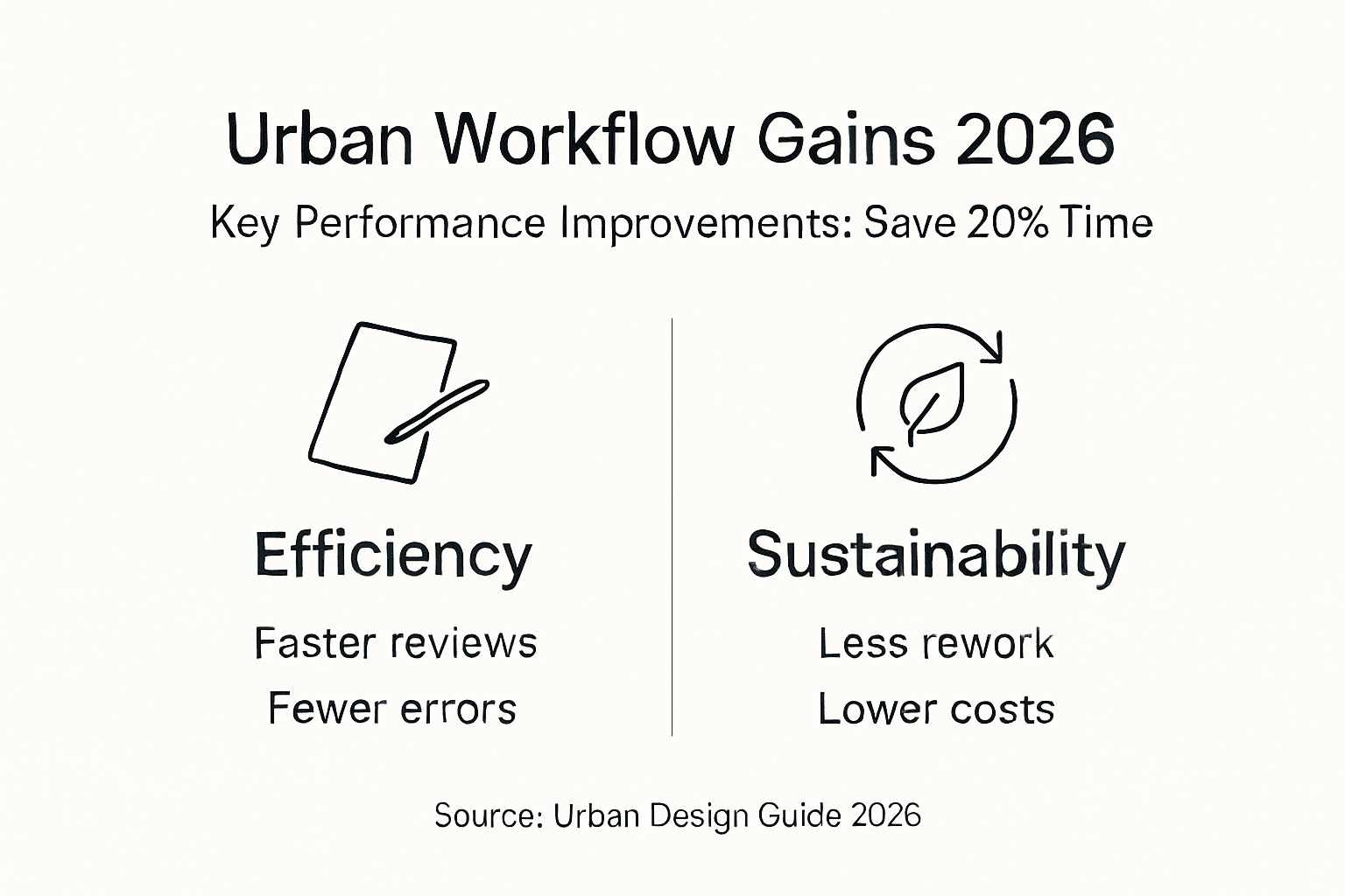 Infographic on workflow time and efficiency gains