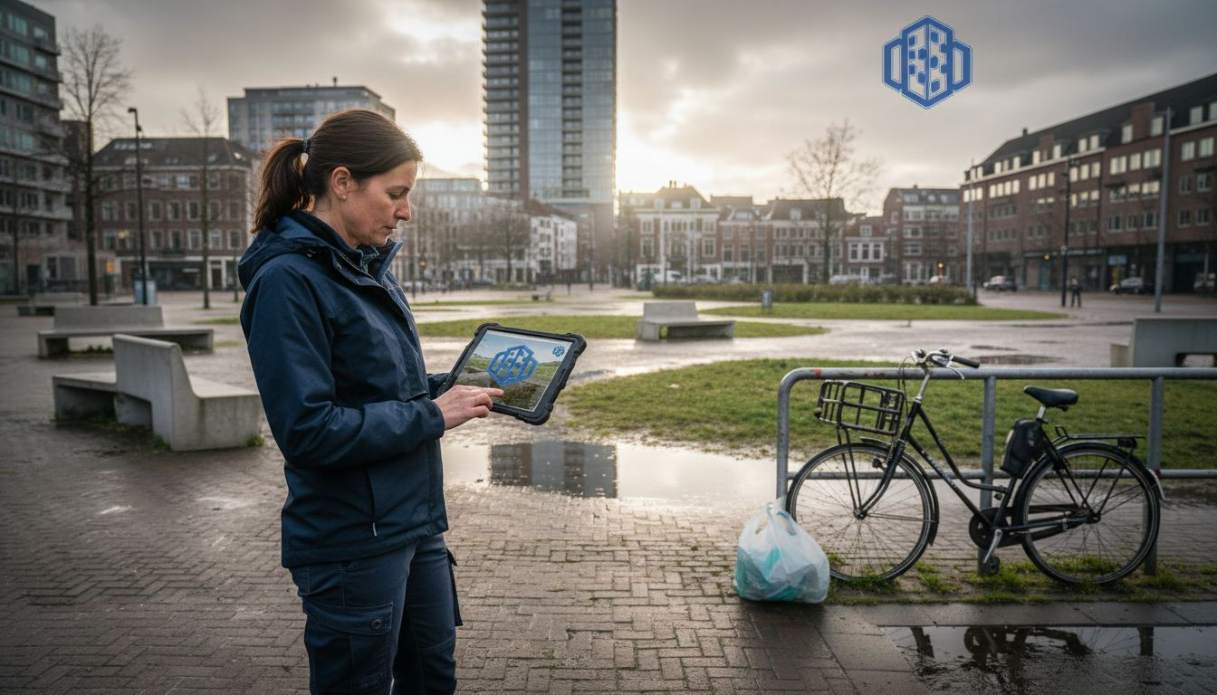 Engineer uses 3D model in Water Square
