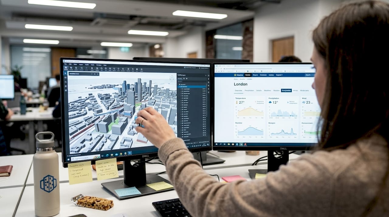 Planner using 3D software and interactive dashboard