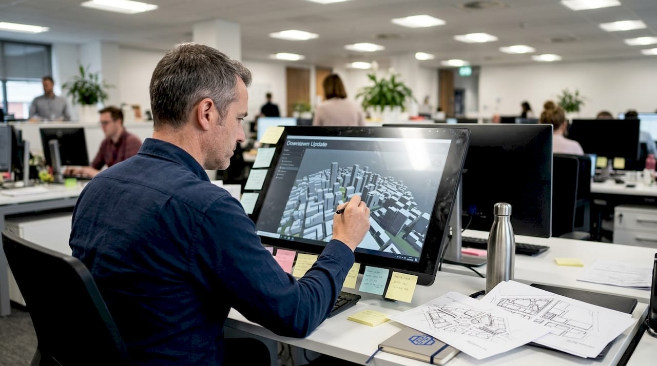 Planner editing 3D city digital twin