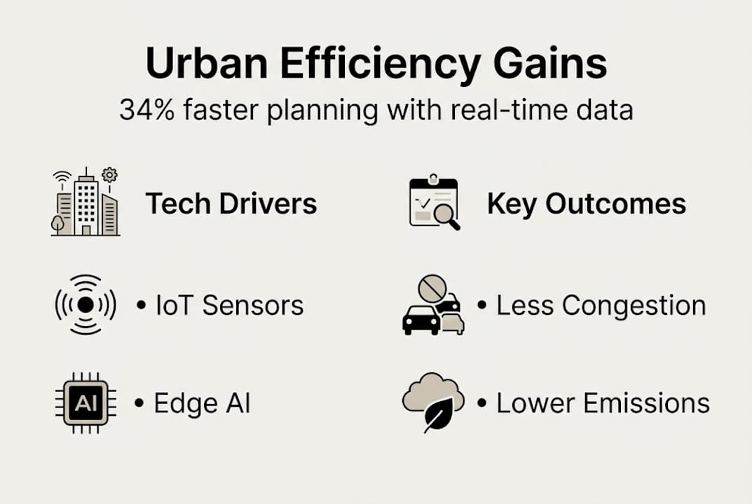 Infographic on tech drivers and efficiency gains