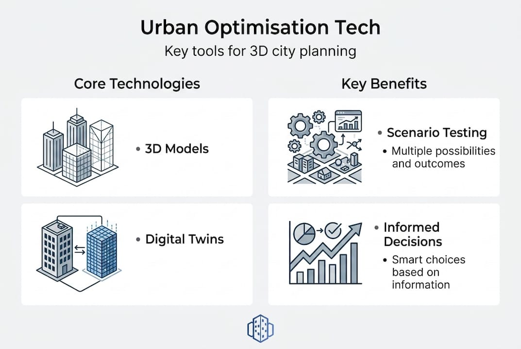 Infographic of core urban optimisation technologies