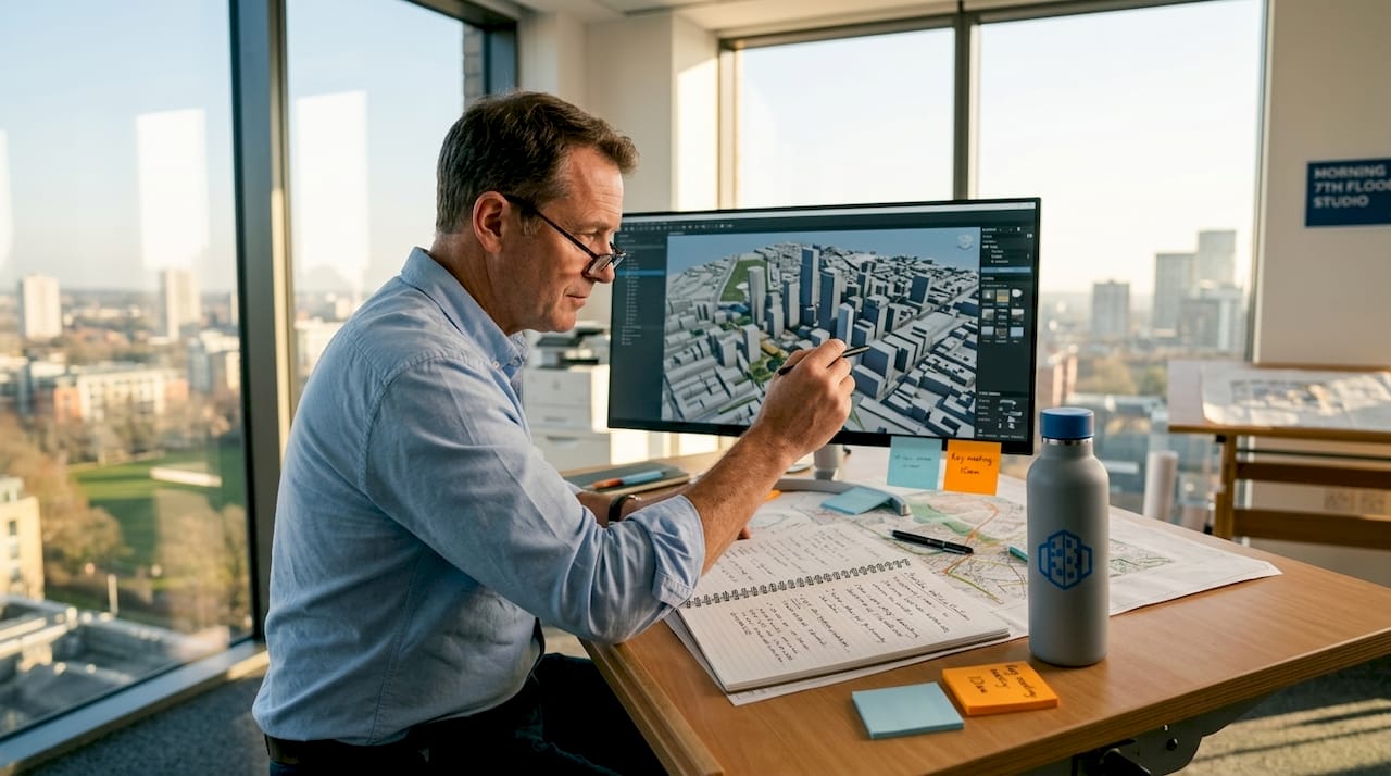 Step-by-step city planning: 3D tools and real-time strategies