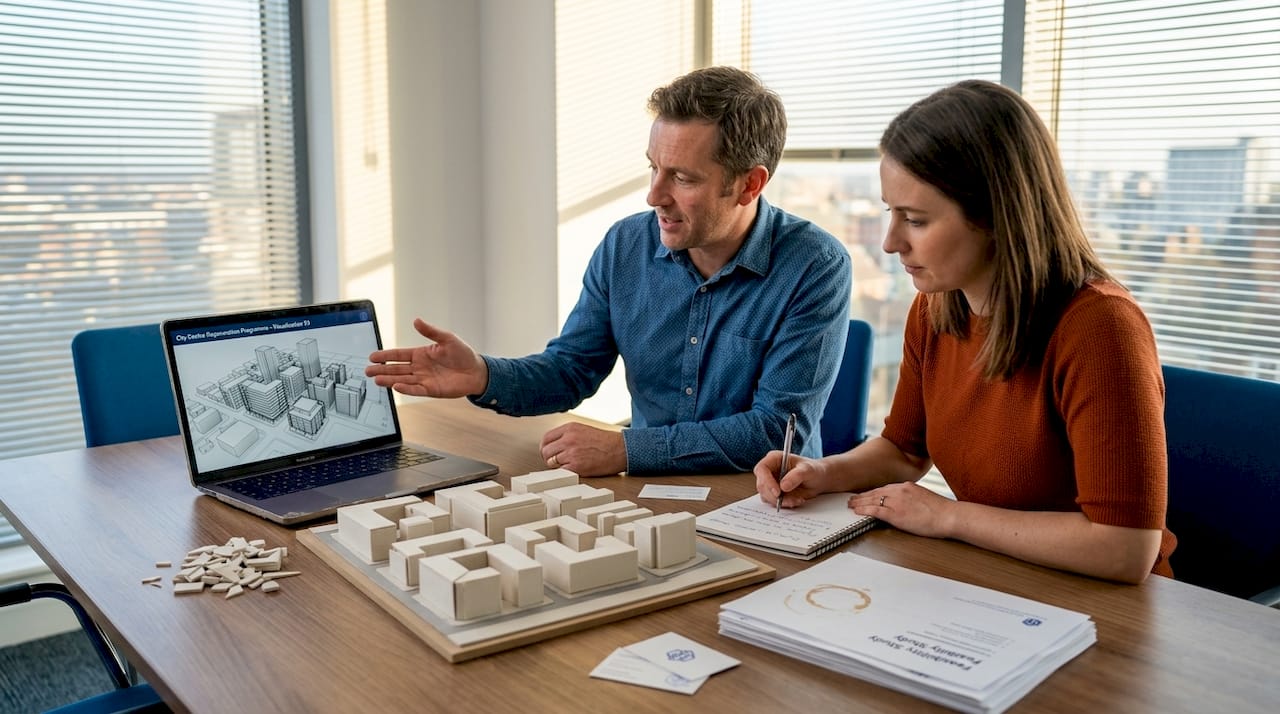 Urban planners discuss massing model workflow