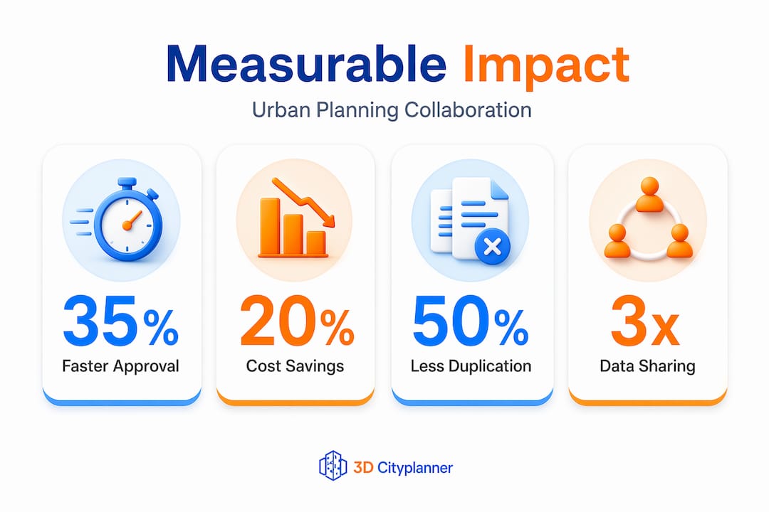 Infographic showing urban collaboration impact stats