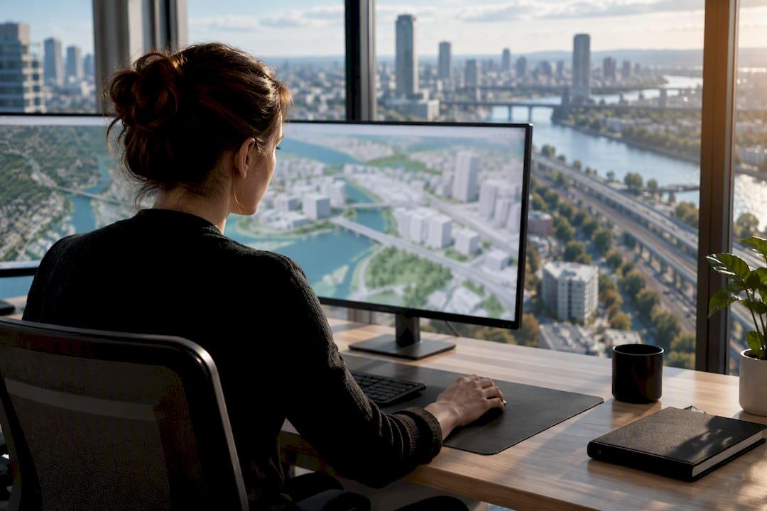 Work in One Browser Session: GIS and BIM Integration for Planners