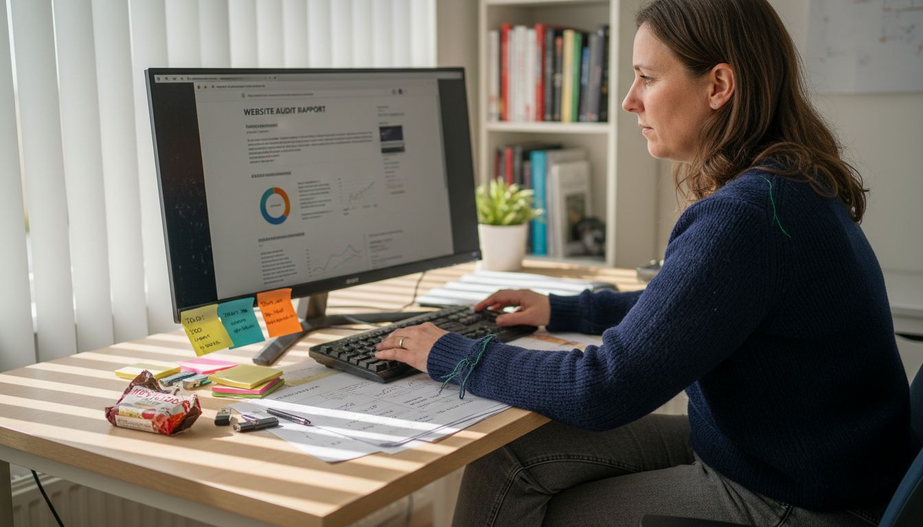 Een consultant controleert de kwaliteit van de webshop en kijkt waar verbeteringen mogelijk zijn.