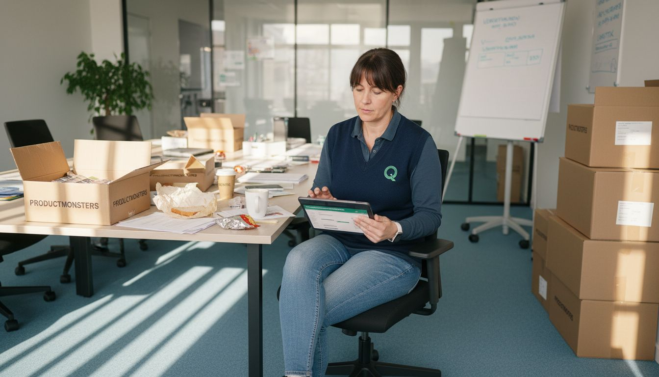 Een inspecteur voert een kwaliteitscontrole uit.