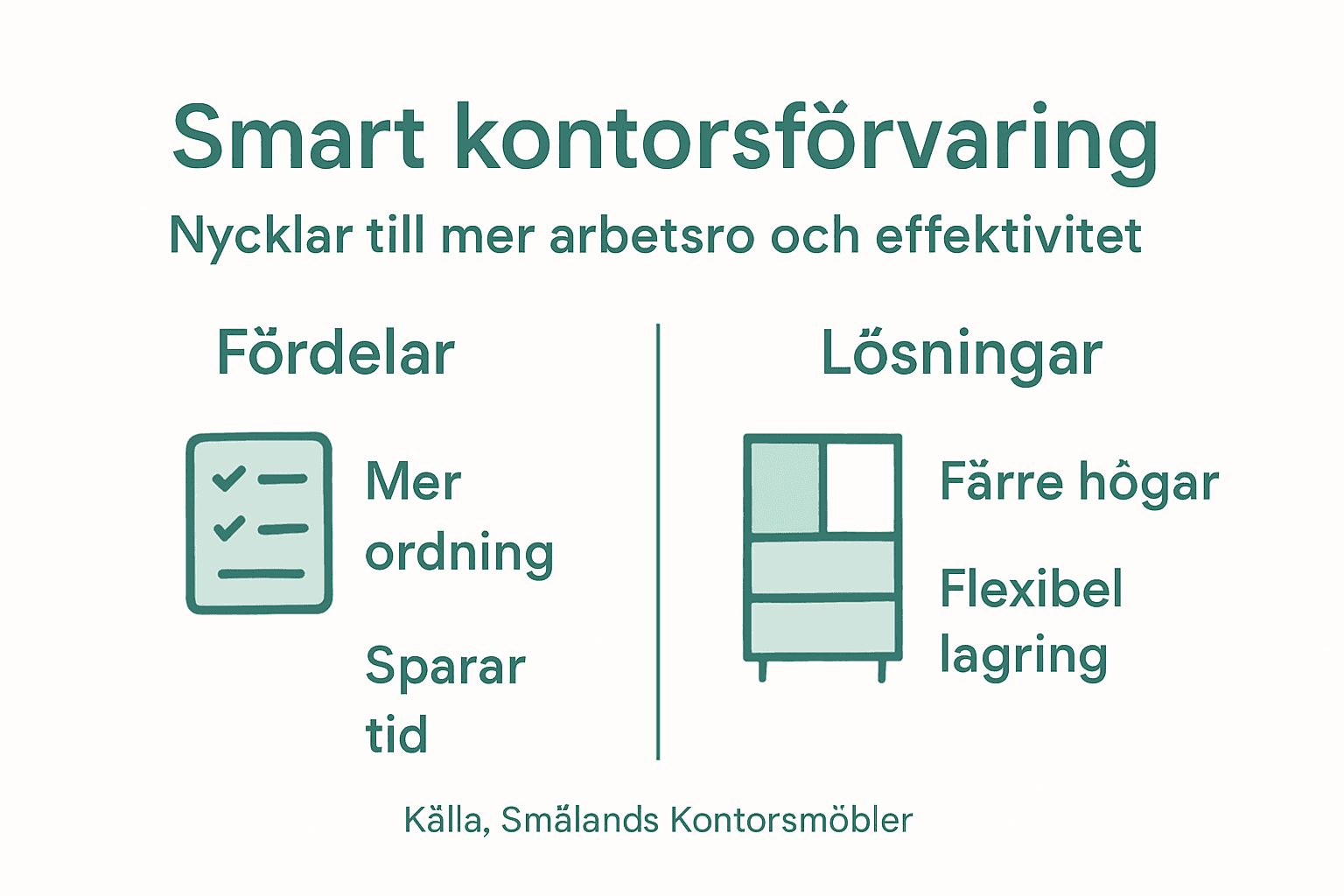 Smarta tips och inspiration för kontorsförvaring – en översikt i infografik