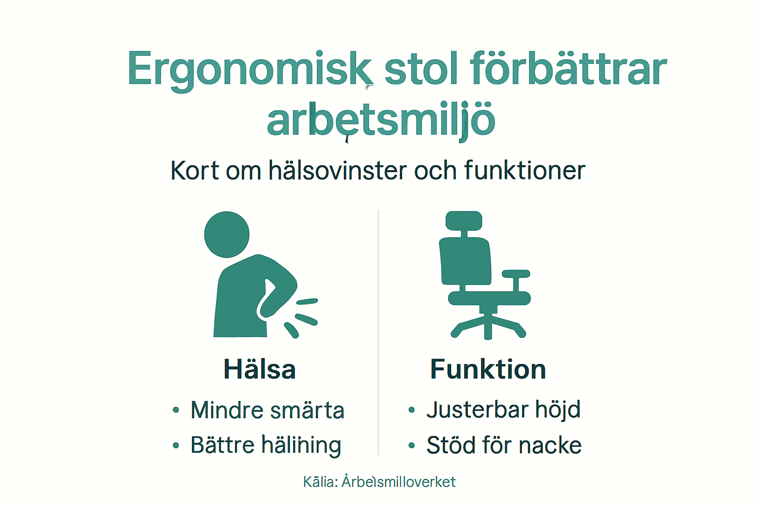 Så påverkar ergonomiska stolar din hälsa – en översikt i siffror och fakta